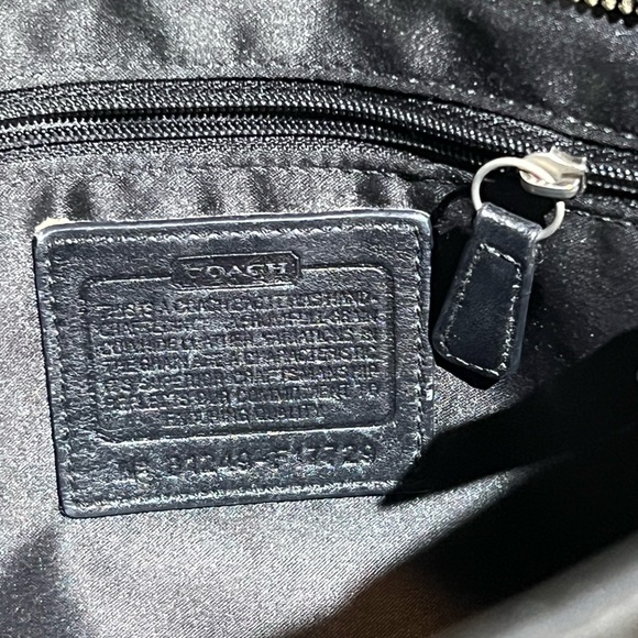 Coach Black Signature Patent Leather Embossed Tote Bag - Picture 11 of 13